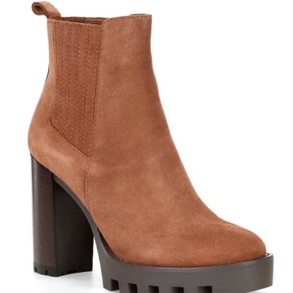 Antonio Melani Pascal Suede Gore Detailed Luge Sole Platform booties
